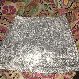 sequin sparkle mini skirt